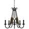 Moreno 26" Wide Black Iron Hand-Forged Chandelier