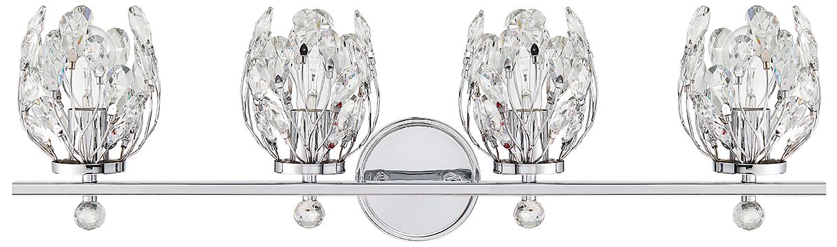 Image 2 Moreno 4-Light Bathroom Vanity Light in Chrome more views