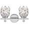 Moreno 9 1/2" High Chrome Crystal 2-Light Wall Sconce