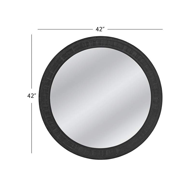 Image 6 Moreno Dusty Black 42" Round Oversized Wall Mirror more views