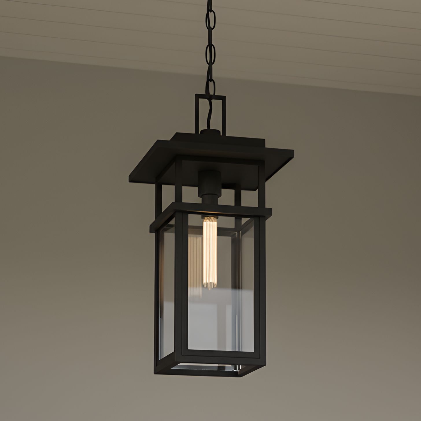 Thumbnail1 of Morgan 1-Light Earth Black Outdoor Hanging Lantern