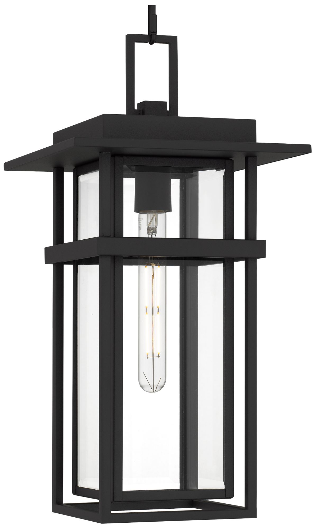 Morgan 1-Light Earth Black Outdoor Hanging Lantern