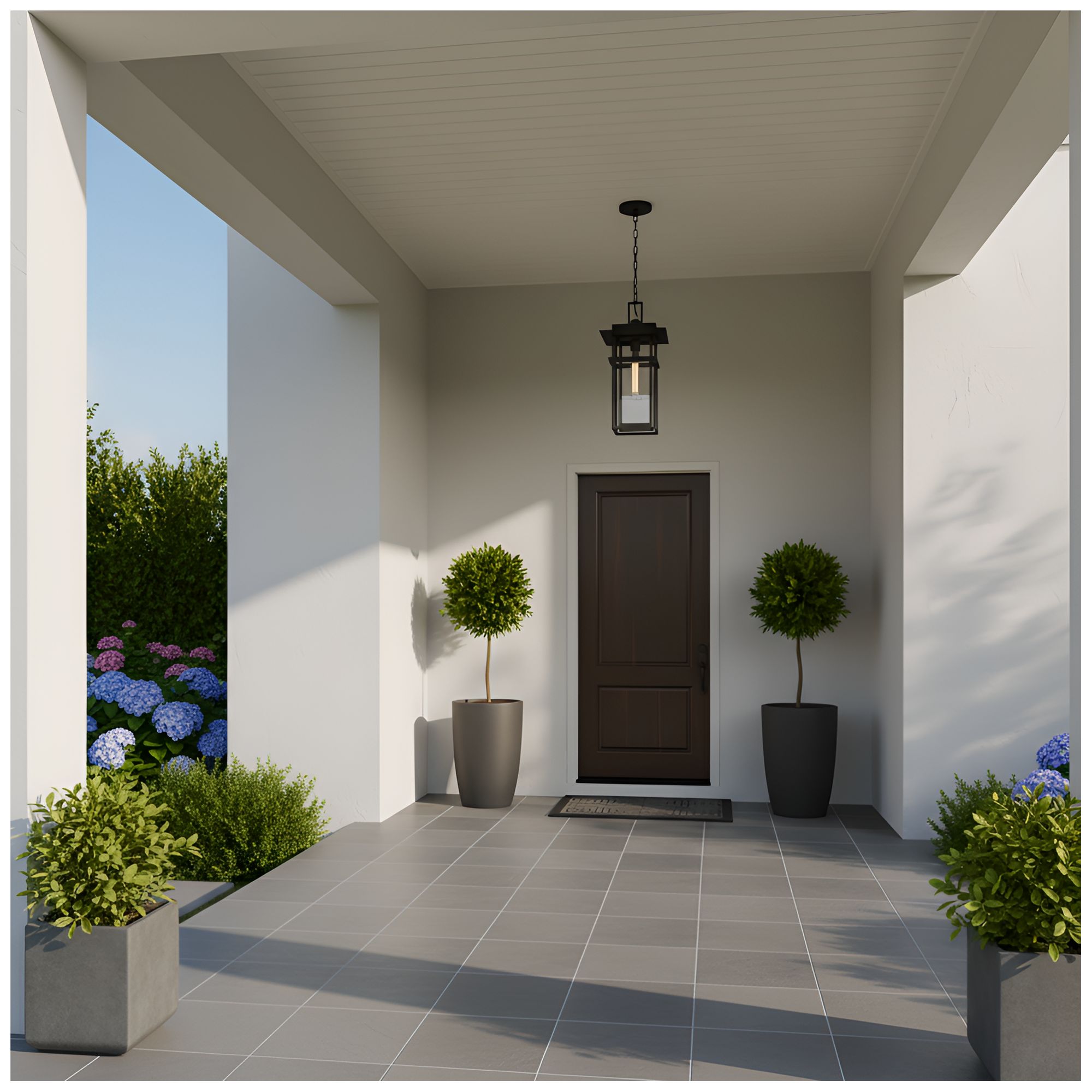 Morgan 1-Light Earth Black Outdoor Hanging Lantern