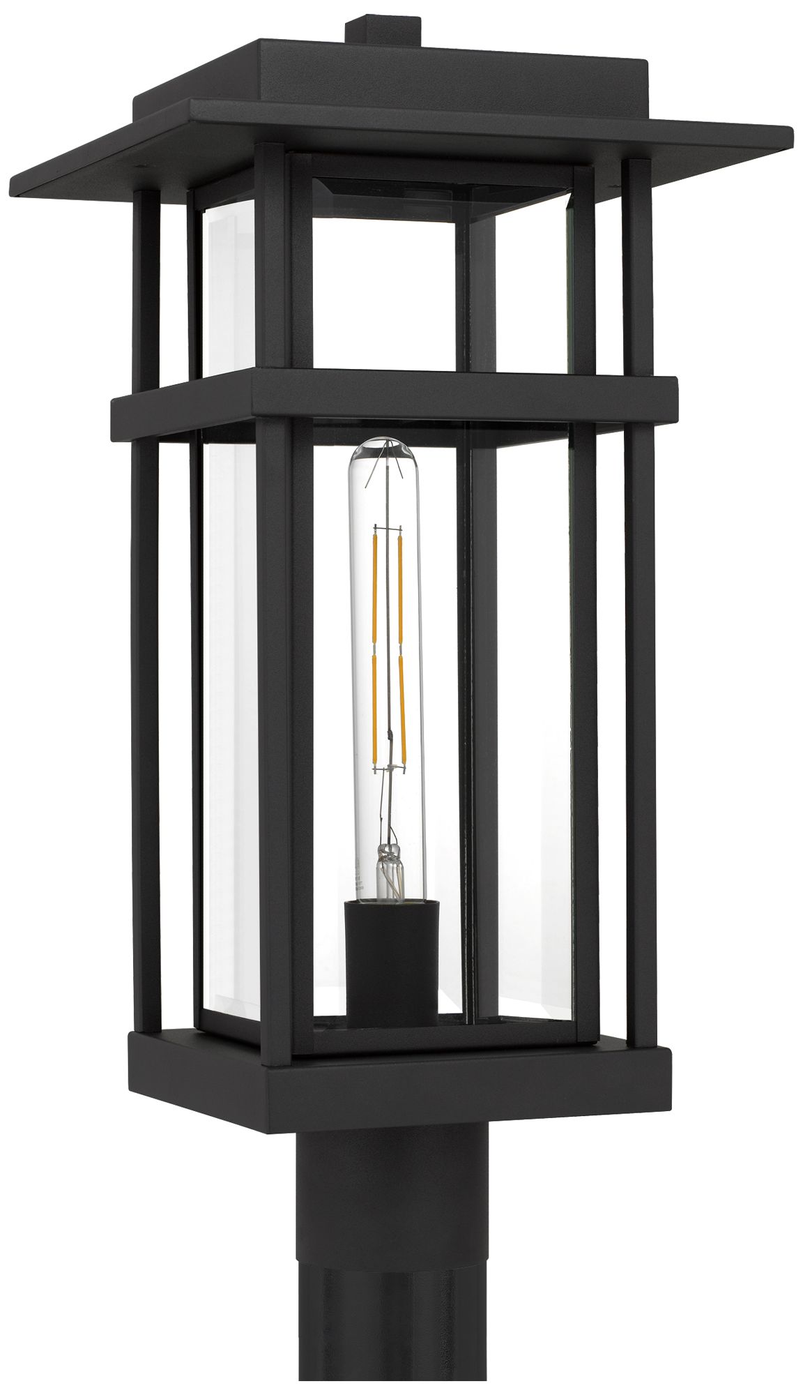 Image 2 Morgan 1-Light Earth Black Outdoor Post Lantern more views