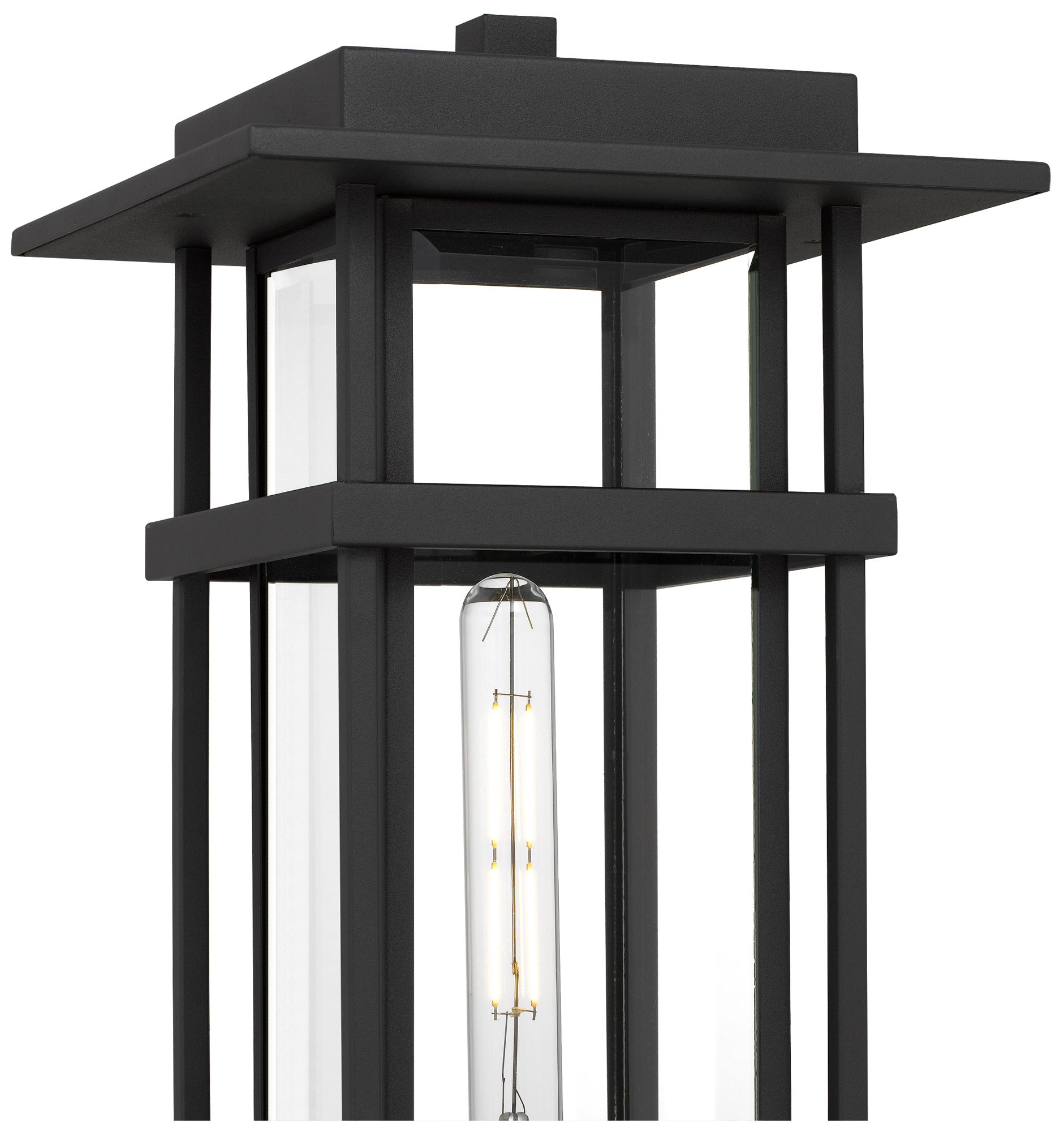 Image 5 Morgan 1-Light Earth Black Outdoor Post Lantern more views
