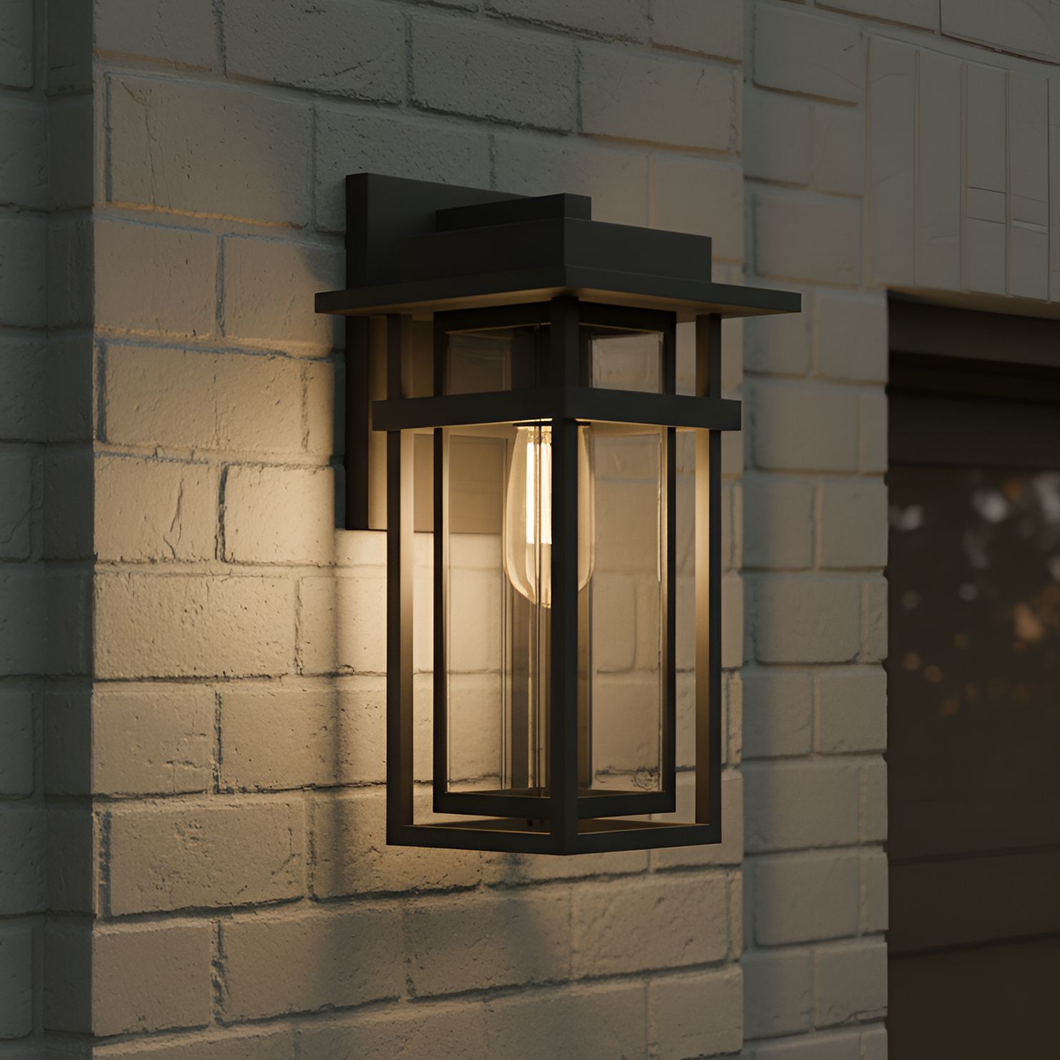 Morgan 1-Light Earth Black Outdoor Wall Lantern