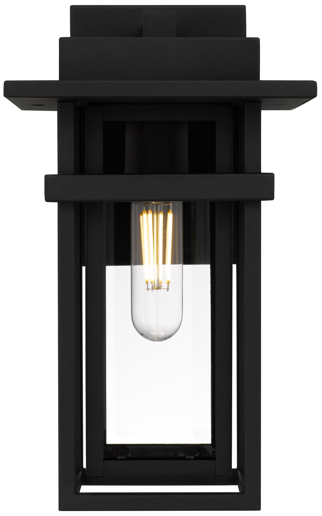 Image 4 Morgan 1-Light Earth Black Outdoor Wall Lantern more views