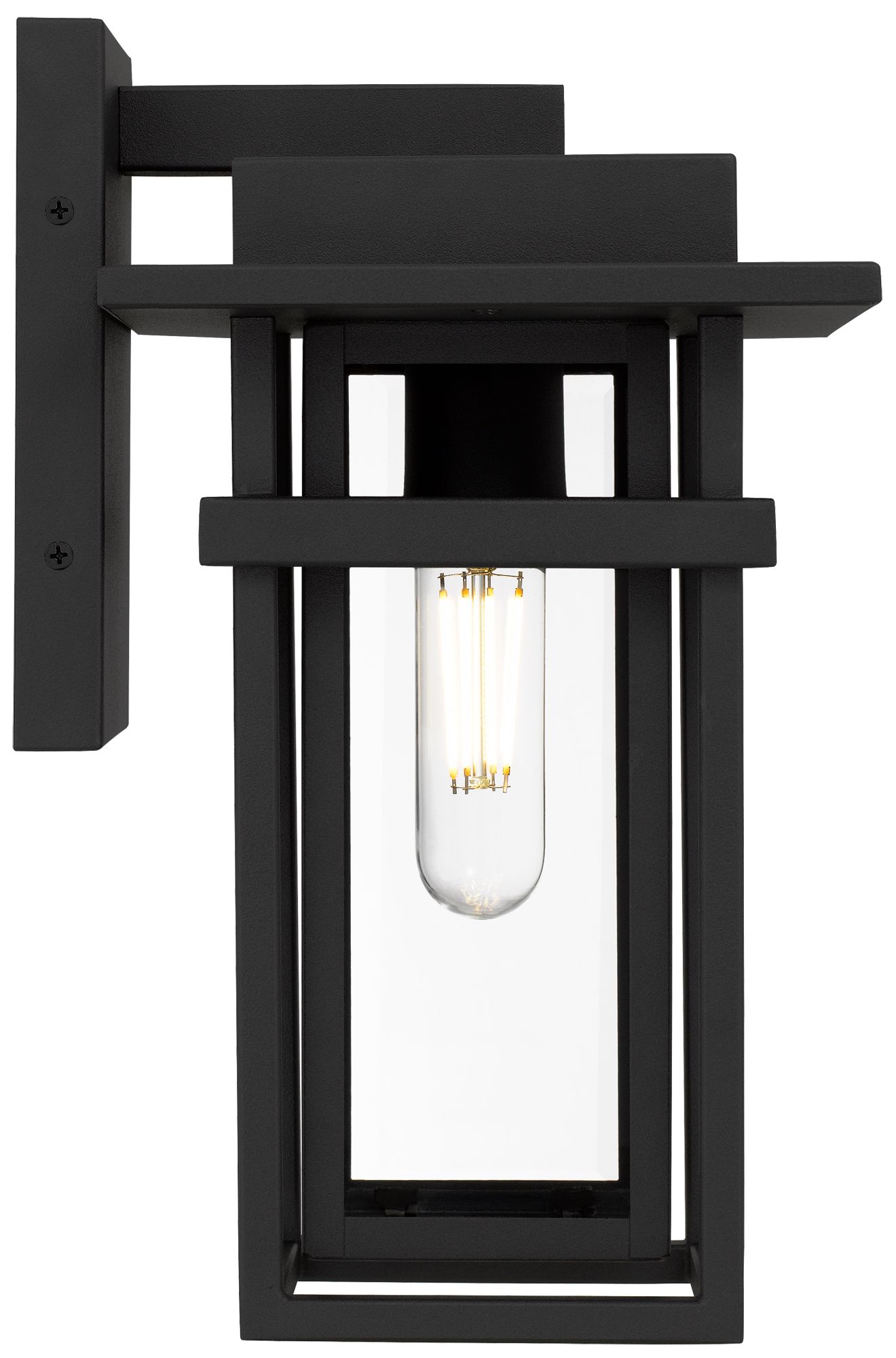 Image 5 Morgan 1-Light Earth Black Outdoor Wall Lantern more views
