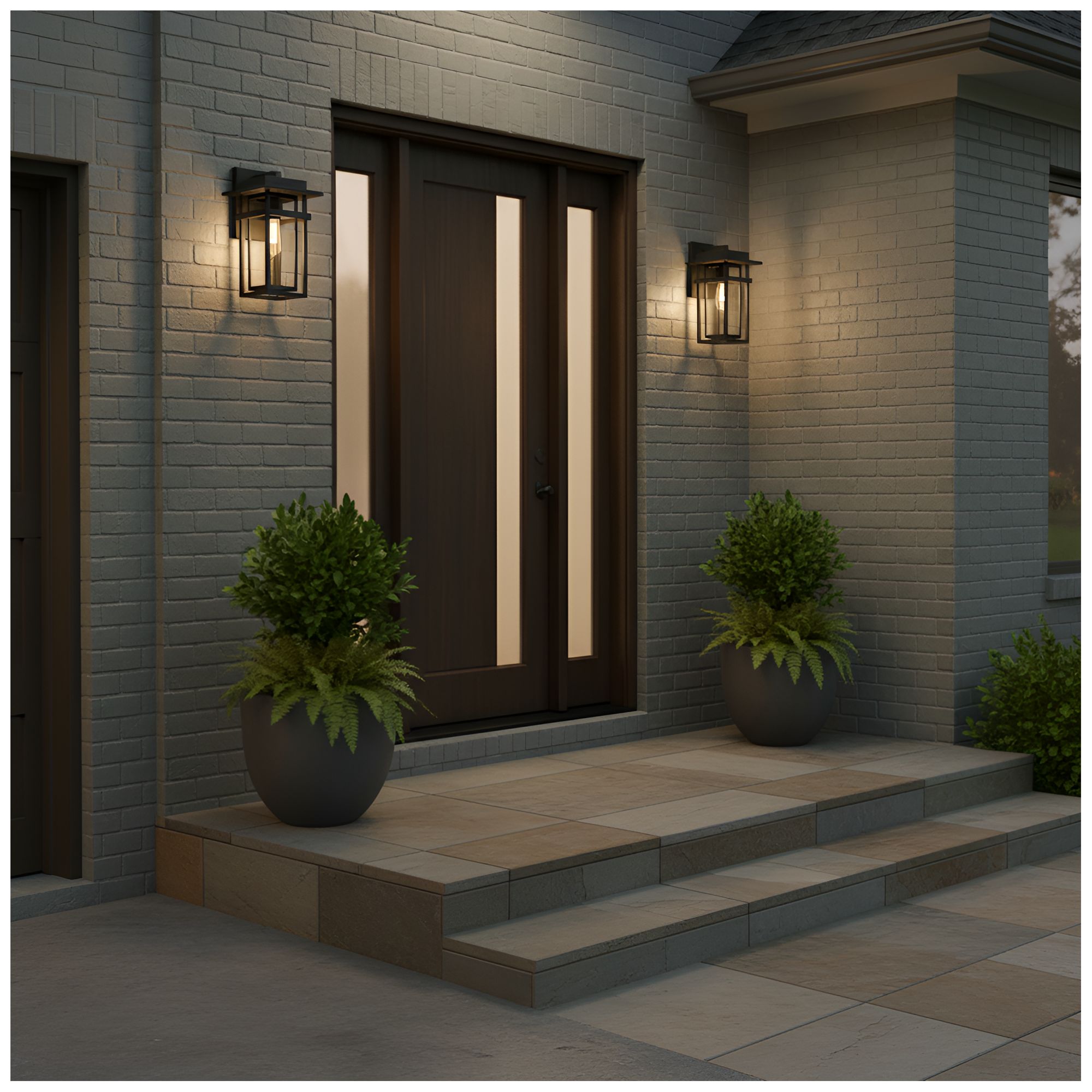 Image 7 Morgan 1-Light Earth Black Outdoor Wall Lantern more views