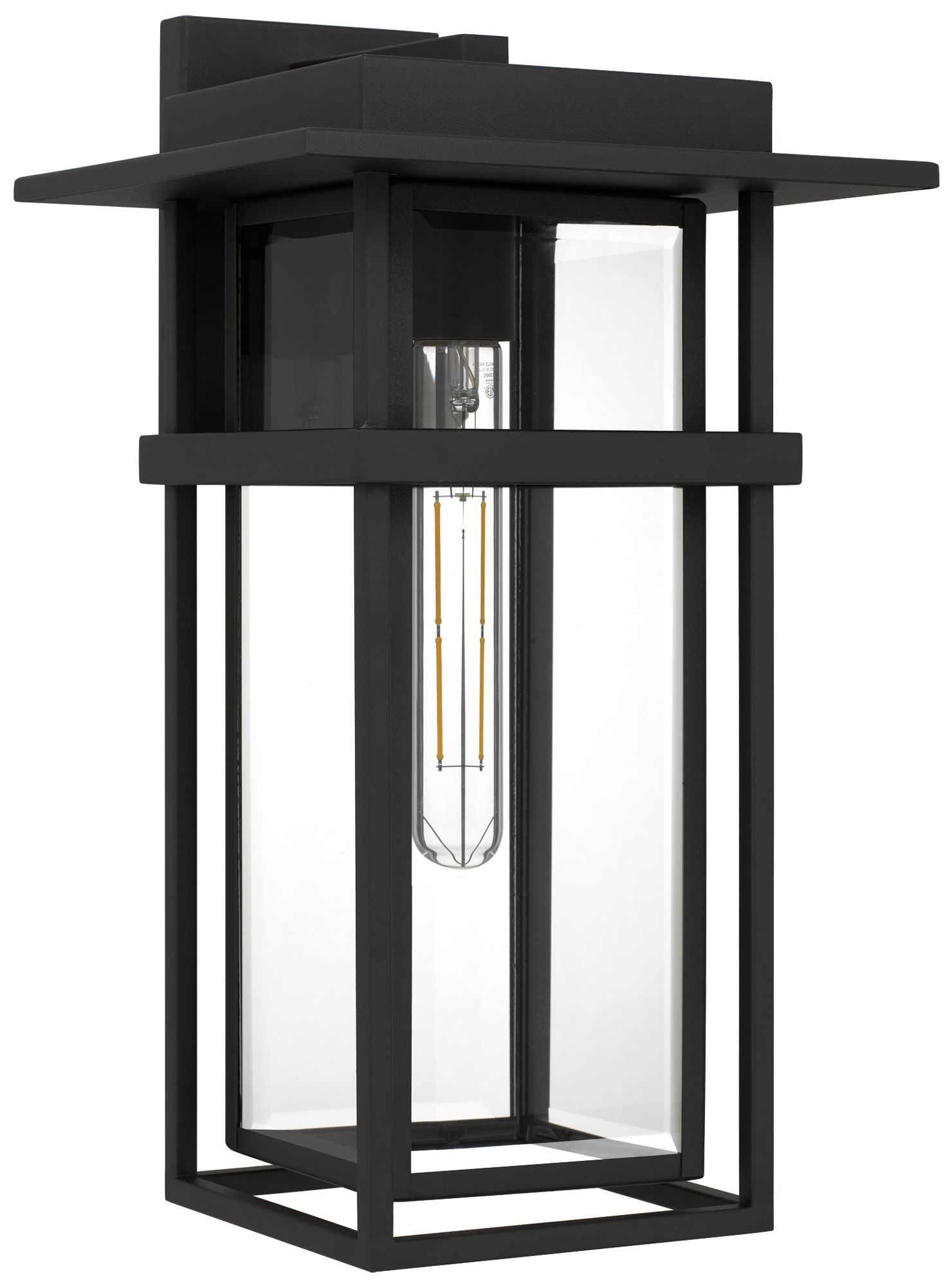 Thumbnail3 of Morgan 1-Light Earth Black Outdoor Wall Lantern more views