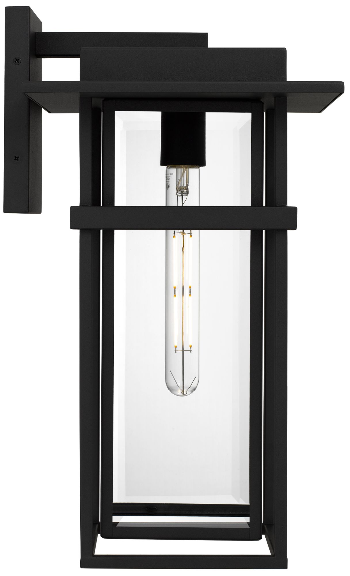 Morgan 1-Light Earth Black Outdoor Wall Lantern