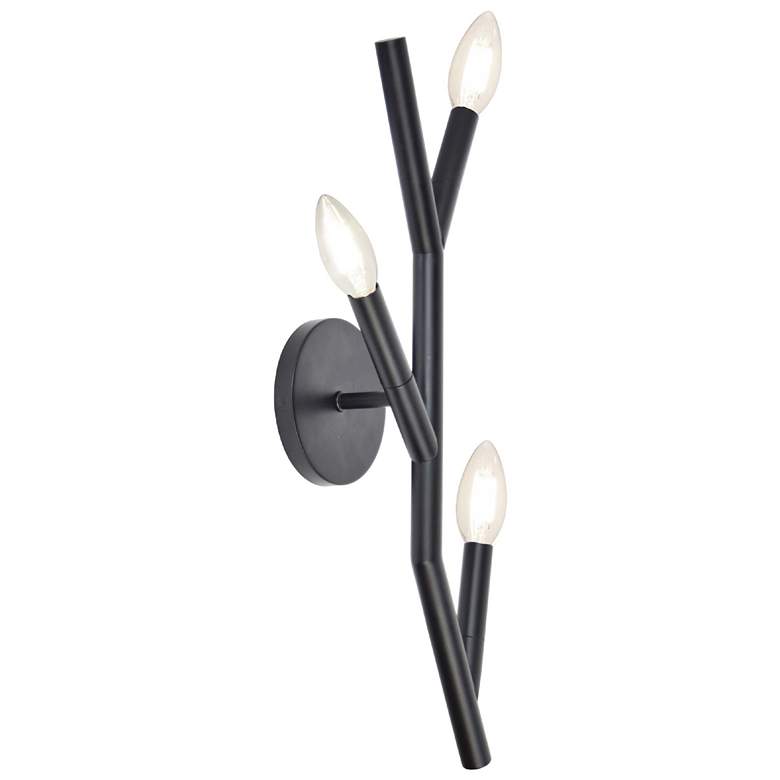 Image 1 Morgan 20" High 3 Light Matte Black Wall Sconce