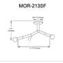 4_Morgan 21.75" Wide 3-Light Aged Brass Finish Semi Flush Mount more views