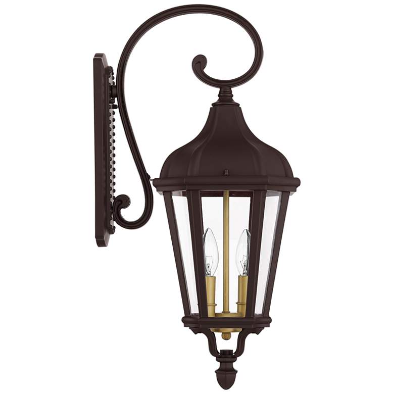 Image 1 Morgan 23 1/2 inch High Bronze Outdoor Wall Light