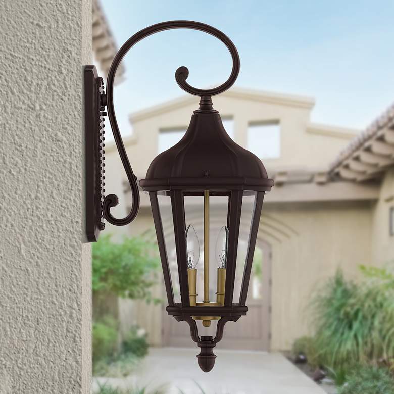 Image 1 Morgan 23 1/2" High Bronze Outdoor Wall Light
