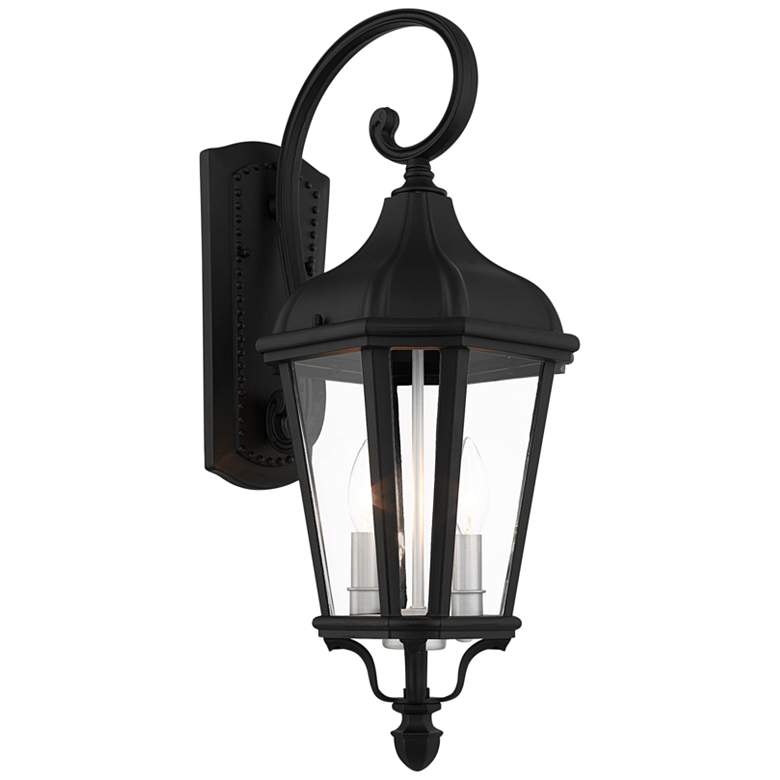 Image 4 Morgan 23 1/2 inch High Textured Black Outdoor Wall Light more views