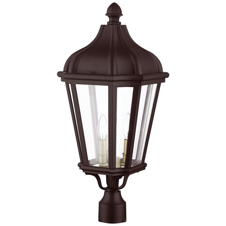 Image 3 Morgan 25 1/4" High Bronze Outdoor Post Mount more views