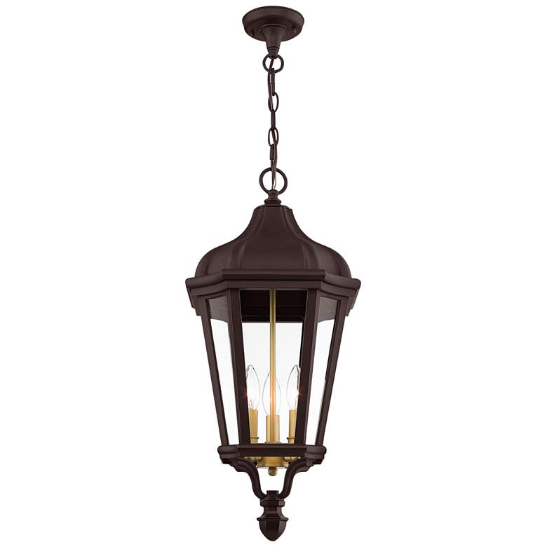 Image 4 Morgan 25 inch High Bronze Outdoor Hanging Light more views