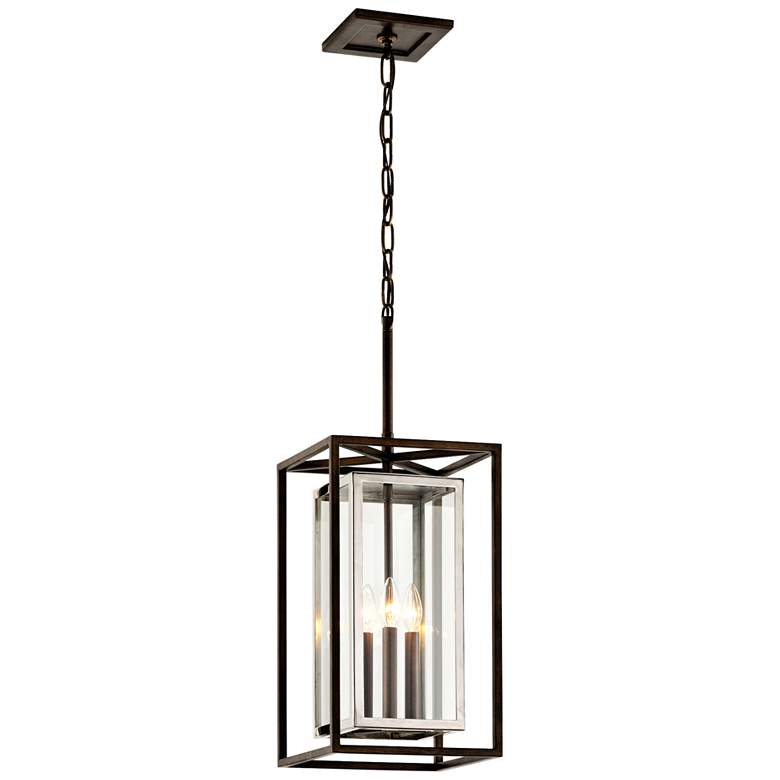 Image 2 Morgan 27 3/4 inch High Bronze and Stainless Steel Outdoor Hanging Light
