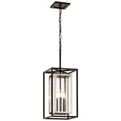 Morgan 27 3/4&quot; High Bronze and Stainless Steel Outdoor Hanging Light