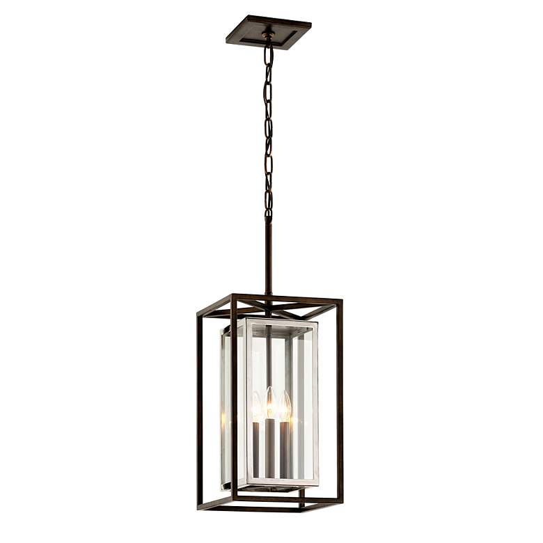 Image 3 Morgan 27 3/4" High Bronze and Stainless Steel Outdoor Hanging Light more views