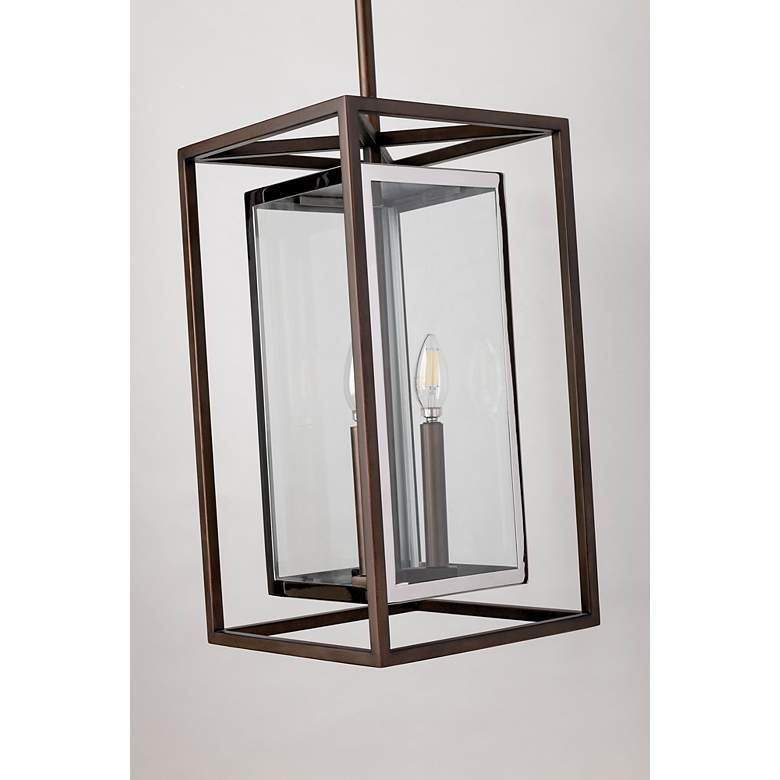 Image 4 Morgan 27 3/4" High Bronze and Stainless Steel Outdoor Hanging Light more views
