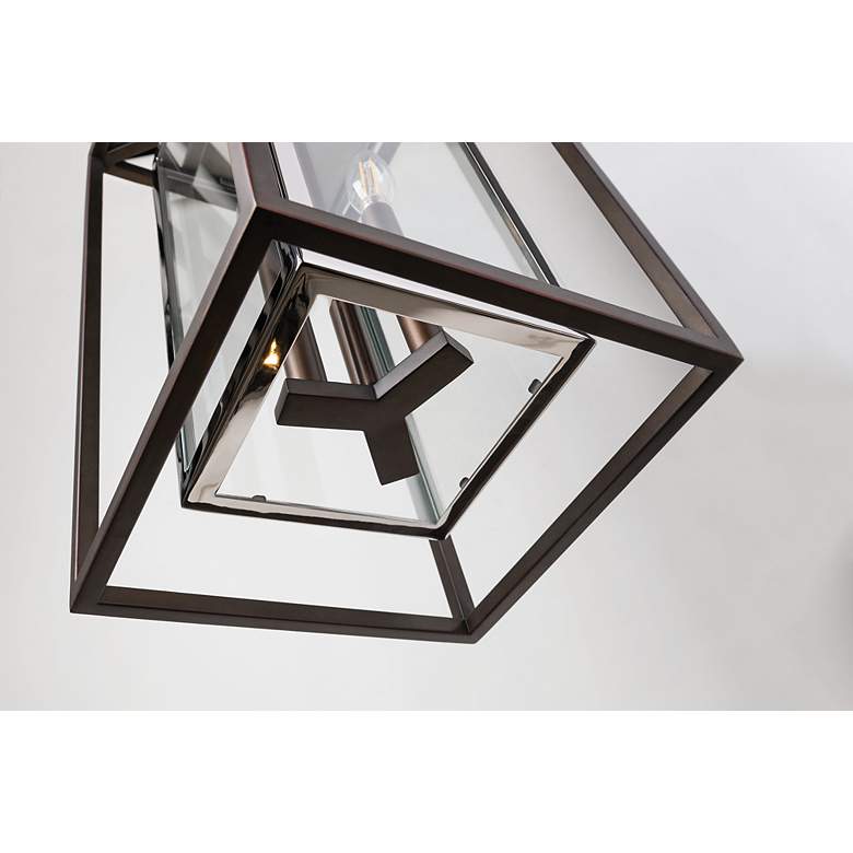 Image 5 Morgan 27 3/4" High Bronze and Stainless Steel Outdoor Hanging Light more views