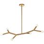 1_Morgan 39.25" Wide 6-Light Aged Brass Finish Pendant