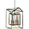 Morgan 4-Light 16" Wide Gold and Silver Leaf Pendant Light