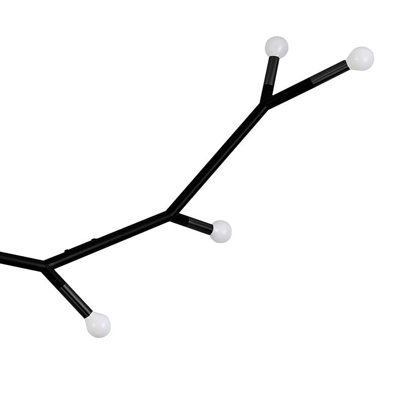 Image 3 Morgan 59.75" Wide 8 Light Horizontal Matte Black Pendant more views