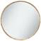 Morgan Antique Gold Leaf 34" Round Ring Framed Wall Mirror