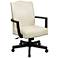 Morgan Cream Bonded Leather Manager's Desk Chair