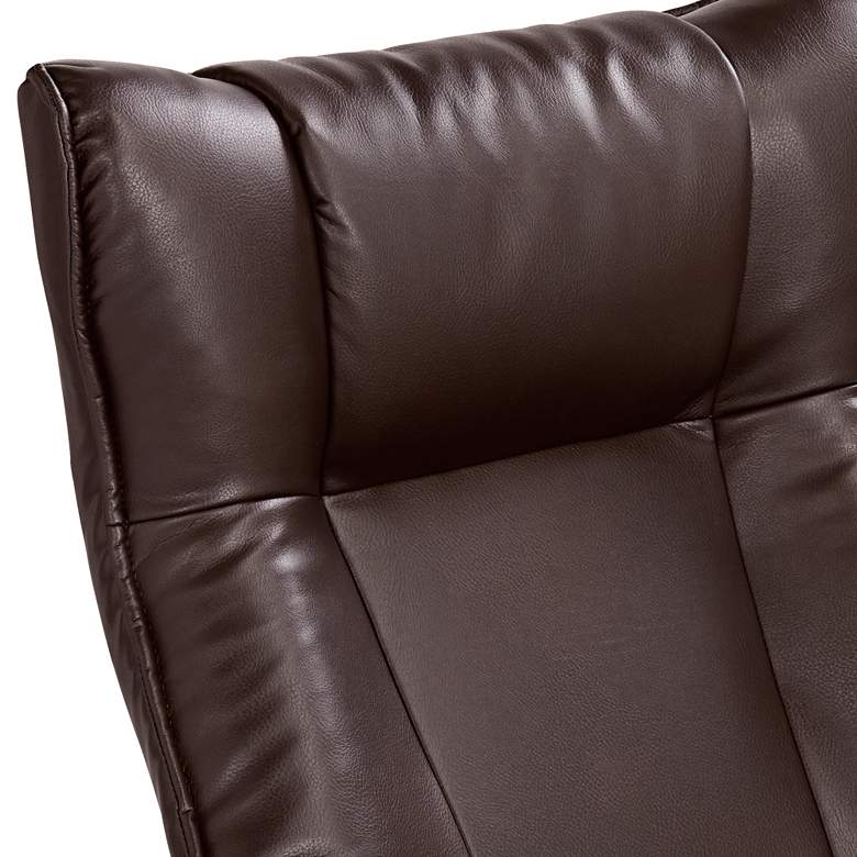 Image 3 Morgan Java Faux Leather Ottoman and Swiveling Recliner more views