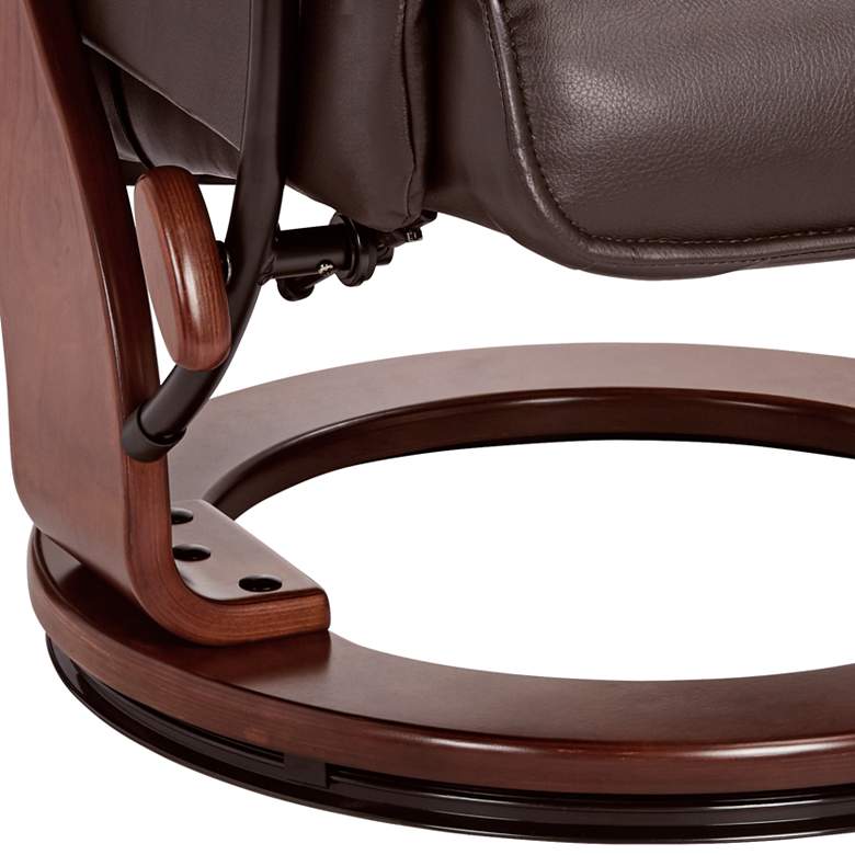 Image 4 Morgan Java Faux Leather Ottoman and Swiveling Recliner more views