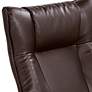 2_Morgan Java Faux Leather Swivel Recliners and Ottomans Set of 2 more views
