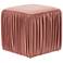 Morgan Mauve Velvet Pleated Square Ottoman