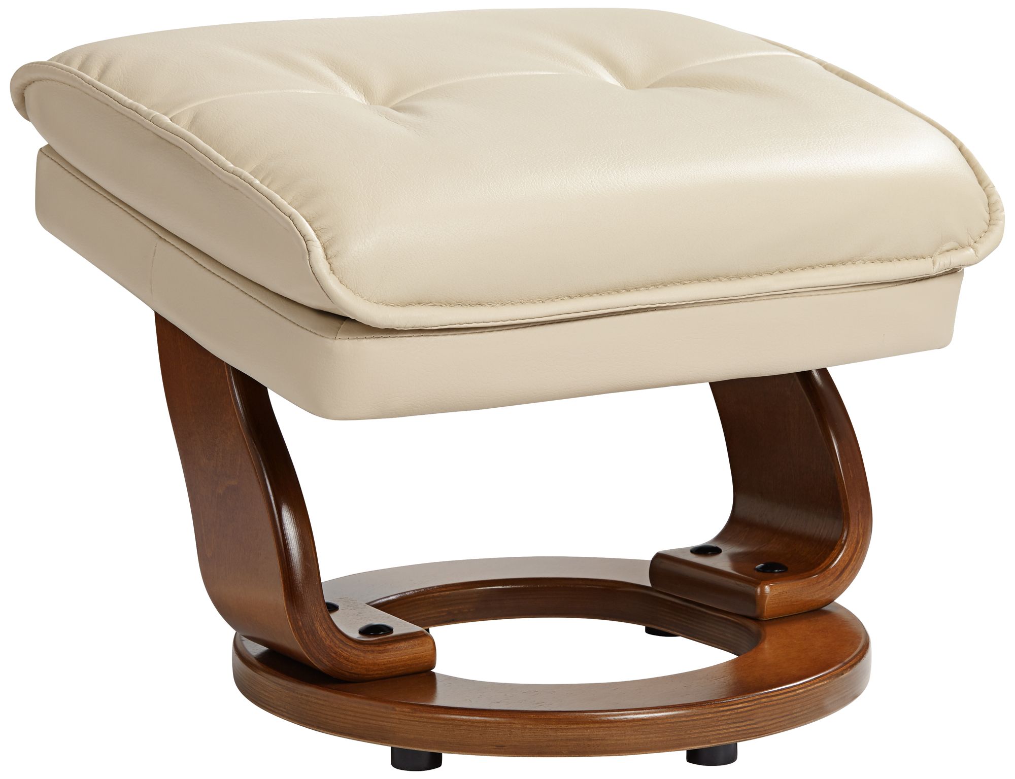 Morgan Stucco Faux Leather Swivel Recliners and Ottomans Set of 2