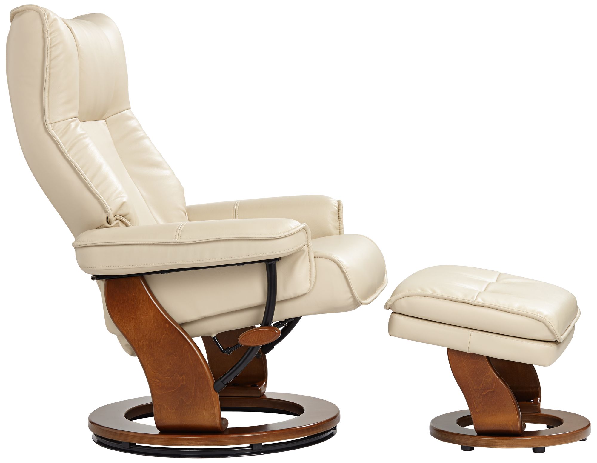 mars leather recliner chair and footstool