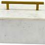 Morgan White Marble Decorative Box with Brass Handle