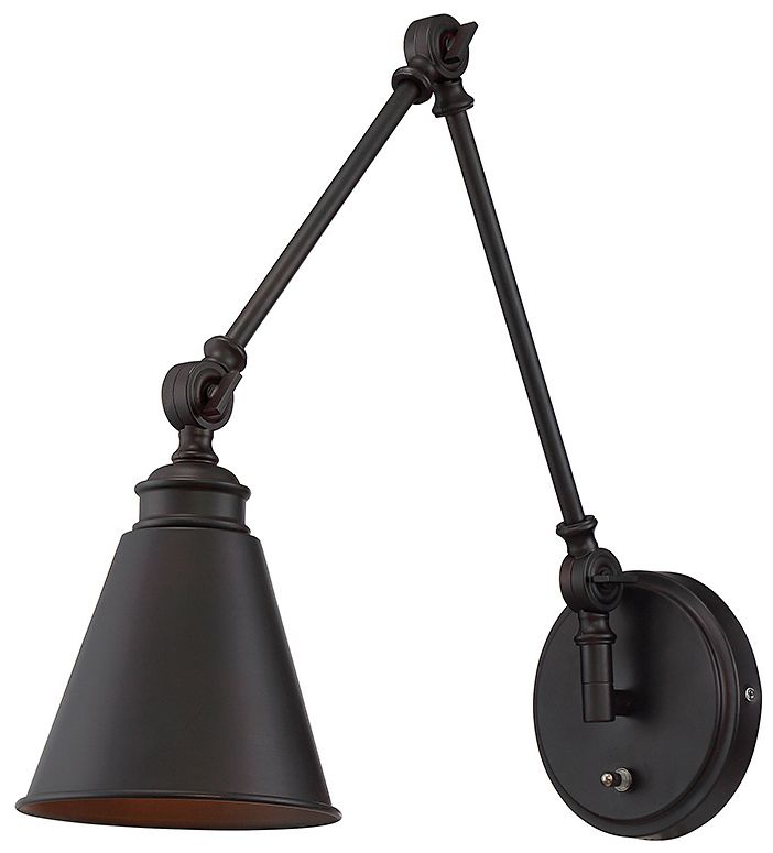 Morland 1-Light Adjustable Wall Sconce in English Bronze