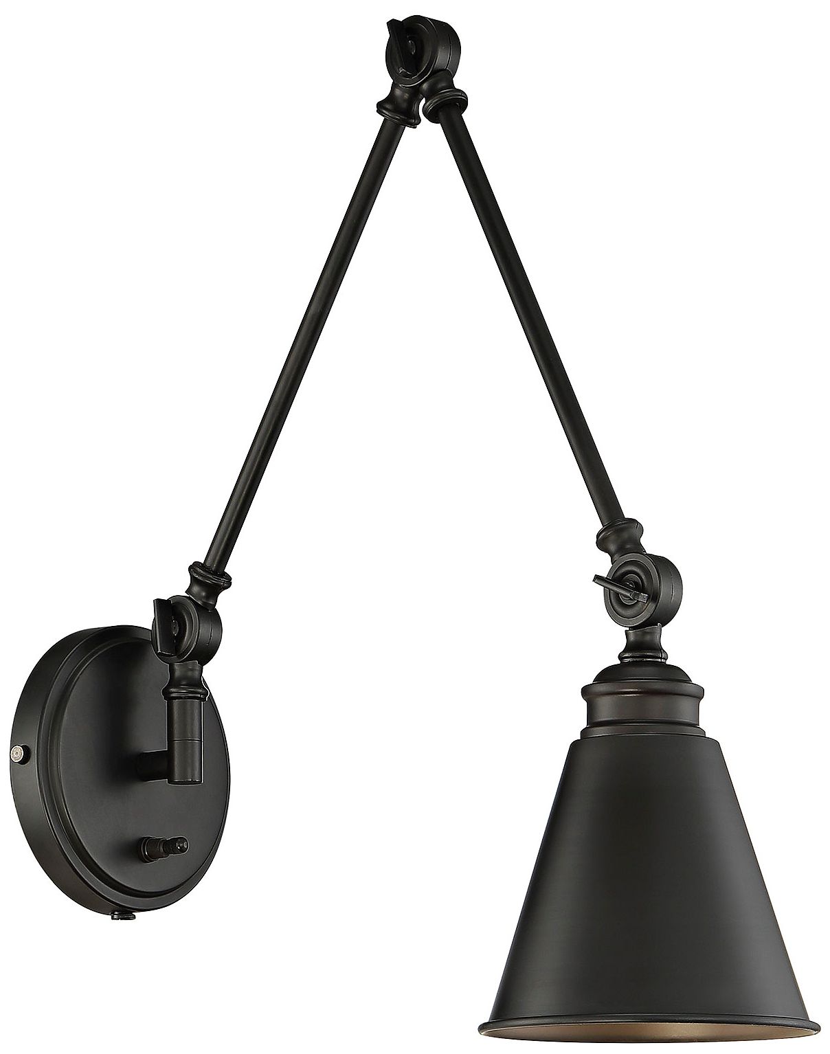 Image 3 Morland 1-Light Adjustable Wall Sconce in Matte Black more views