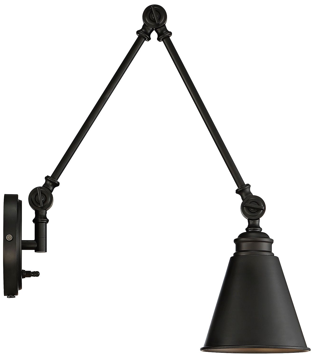 Image 4 Morland 1-Light Adjustable Wall Sconce in Matte Black more views