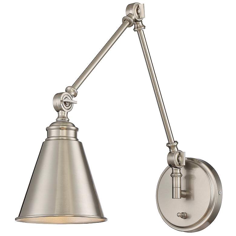 Image 1 Morland 1-Light Adjustable Wall Sconce in Polished Nickel