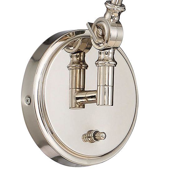 Image 2 Morland 1-Light Adjustable Wall Sconce in Satin Nickel more views