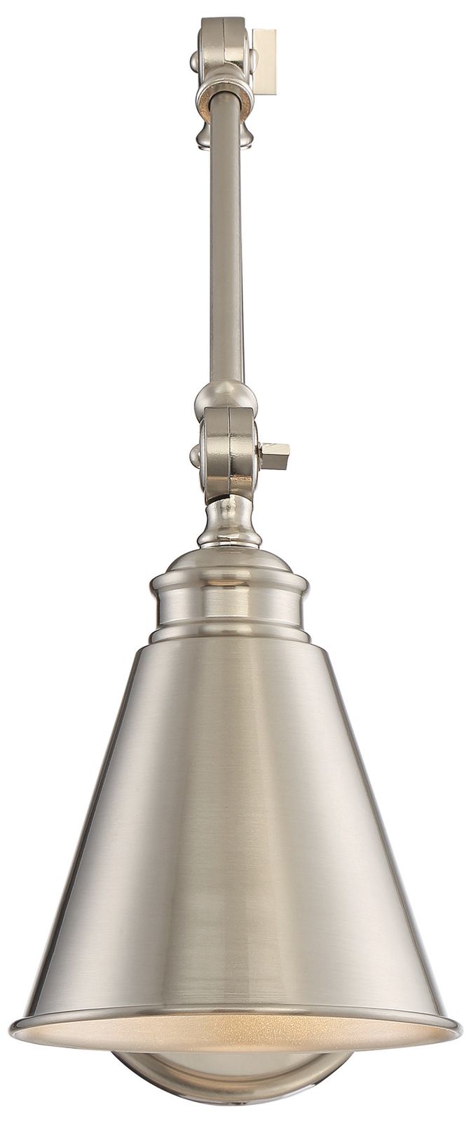 Image 3 Morland 1-Light Adjustable Wall Sconce in Satin Nickel more views
