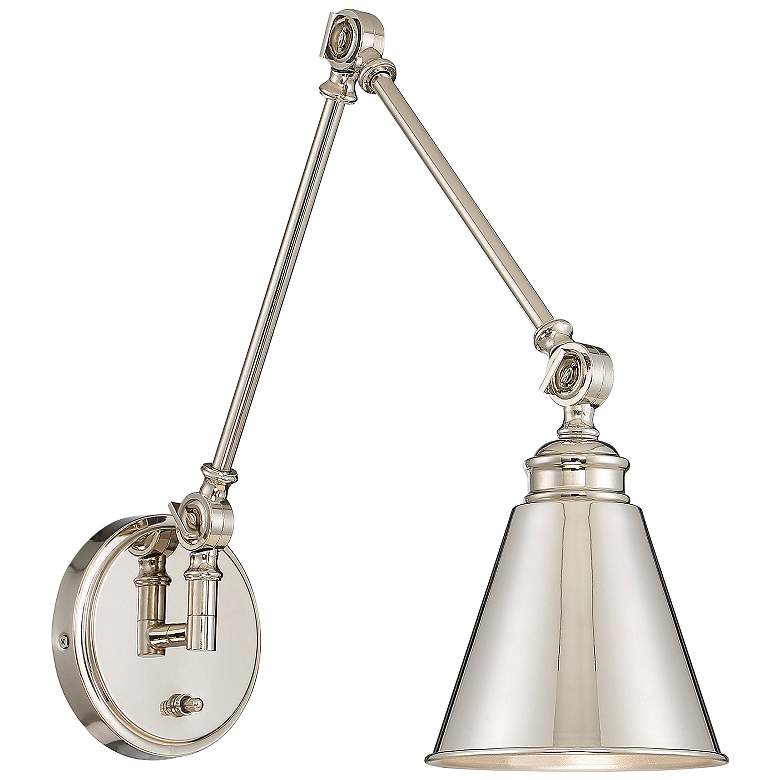 Image 1 Morland 16" High Satin Nickel Adjustable Wall Sconce