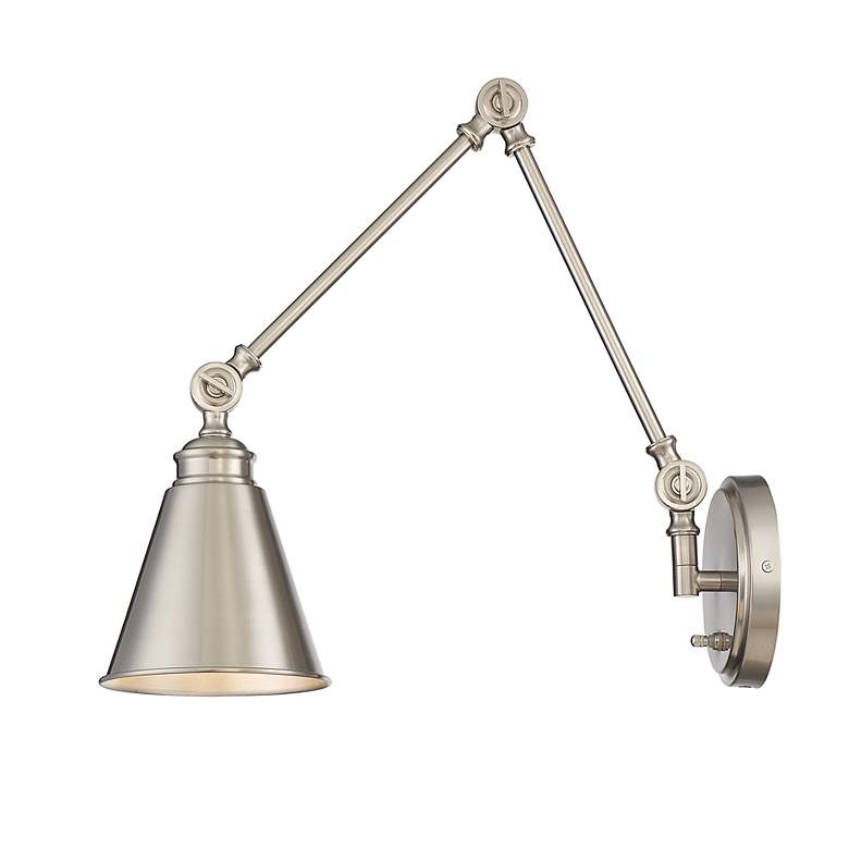 Image 4 Morland 16" High Satin Nickel Adjustable Wall Sconce more views