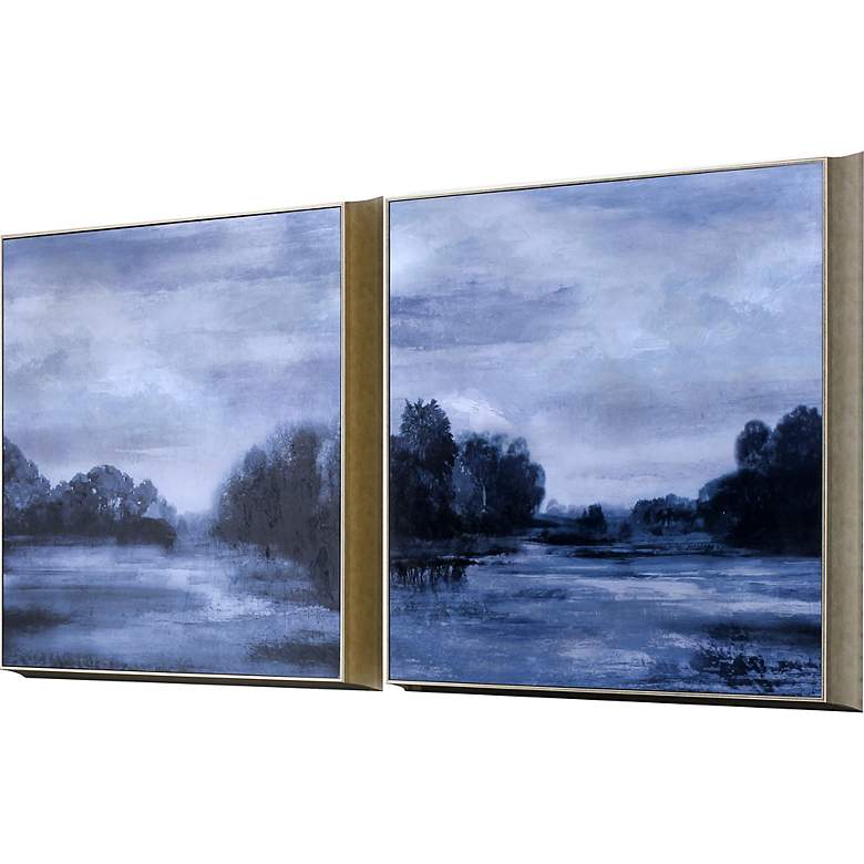Image 5 Morning Calm 25" Square 2-Piece Framed Giclee Wall Art Set more views