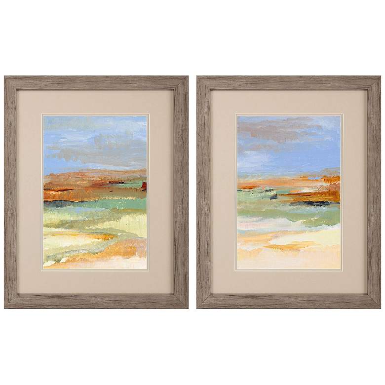 Image 1 Morning Horizon 21"W x 27"H Framed Art Set of 2