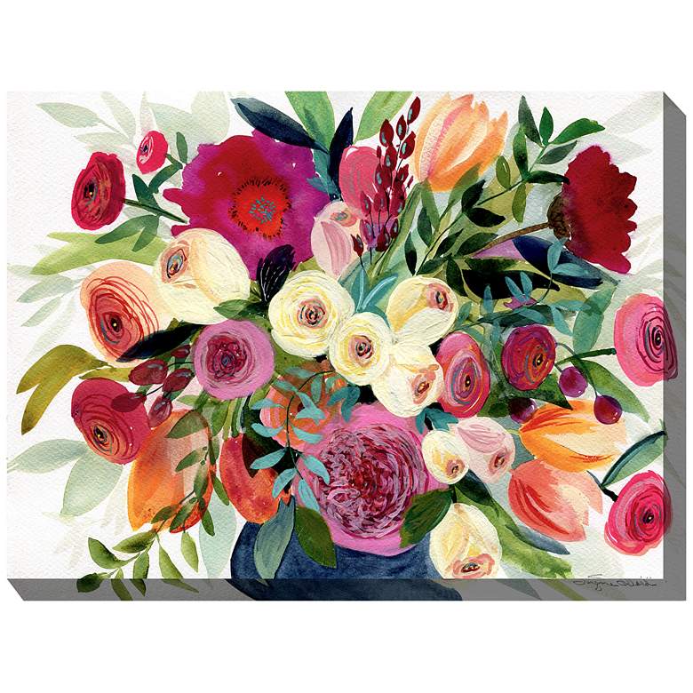 Image 1 Morning Joy 40" Wide All-Weather Outdoor Canvas Wall Art